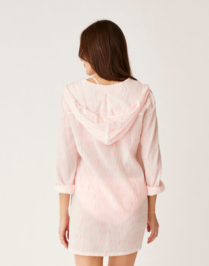 Gia Coverup: Electric Coral Ikat - FINAL SALE