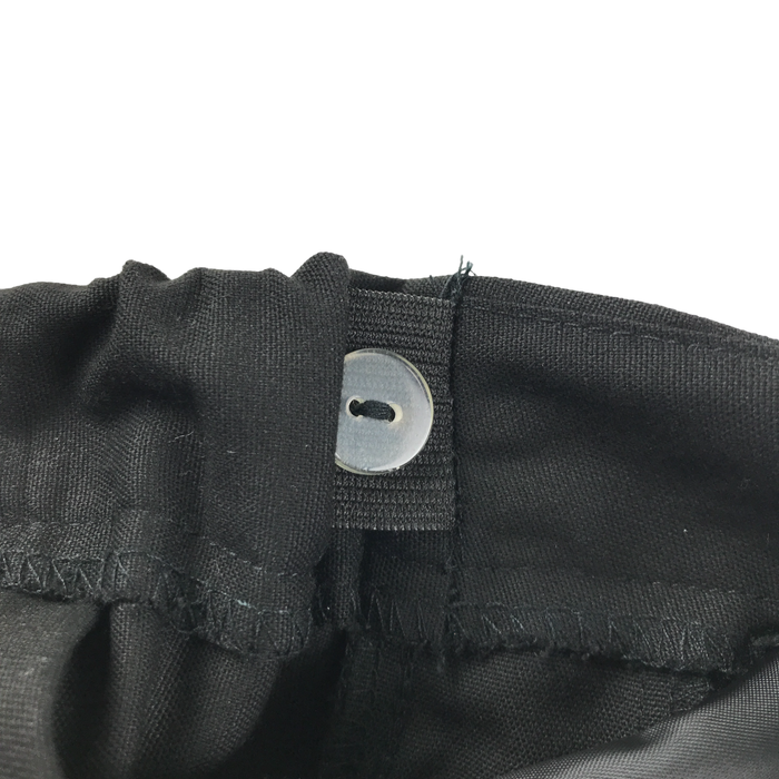 Girls black thin adjustable waist band pleated school skirt
