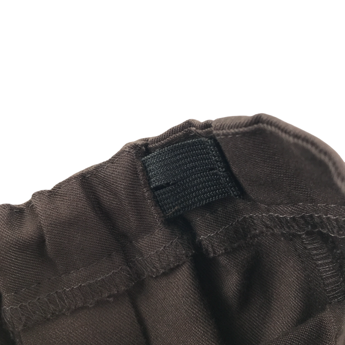 Girls brown thin adjustable waistband pleated school skirt