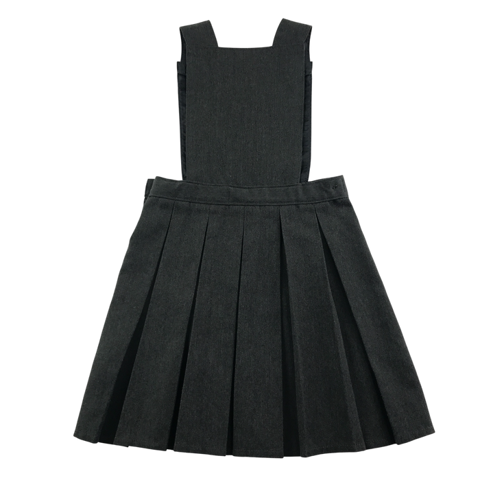 Girls grey bib style school pinafore