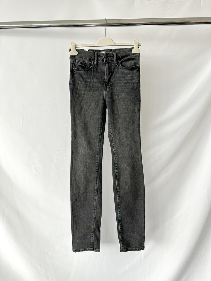 Good American Black Straight Leg Jeans