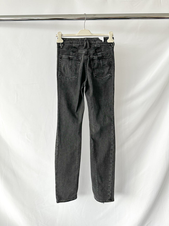Good American Black Straight Leg Jeans