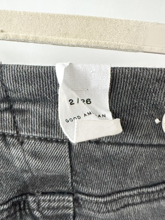 Good American Black Straight Leg Jeans