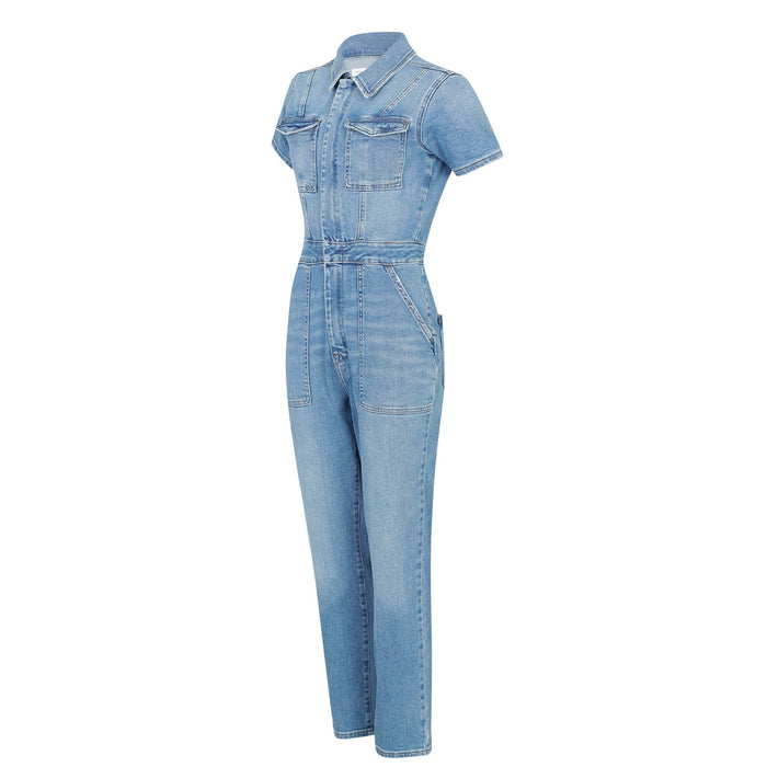 Good American Denim Blue Fit For Success Jumpsuit