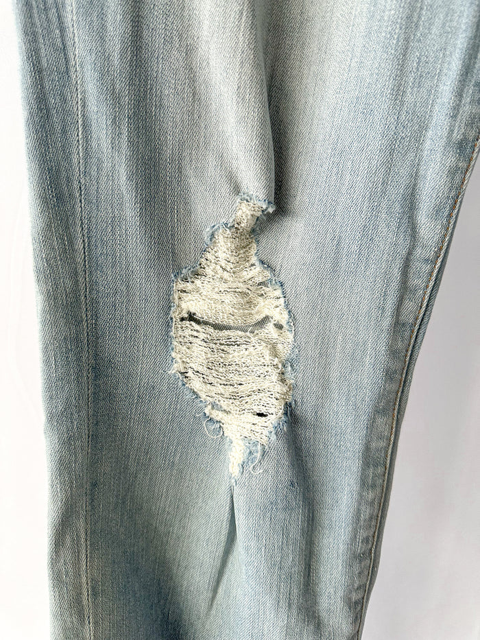 Good American Good Cuts Light Blue Distressed Jeans