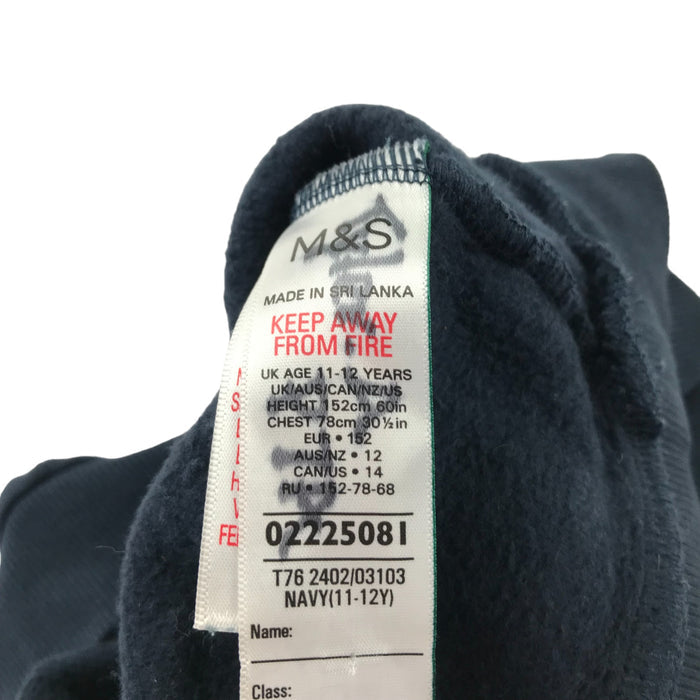 Good Move 11-12 year navy plain crew neck sweater