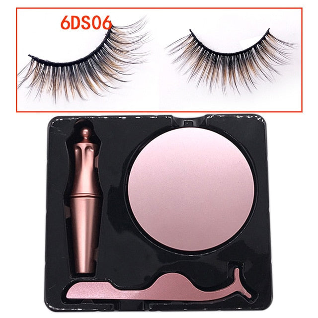 Gorgeous Coloured Magnetic 3D False Eyelashes -  Waterproof With Eyeliner/Tweezers