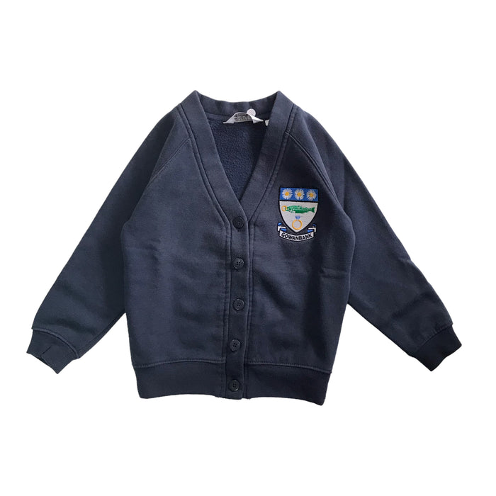 Gowanbank Primary girls navy jersey school cardigan