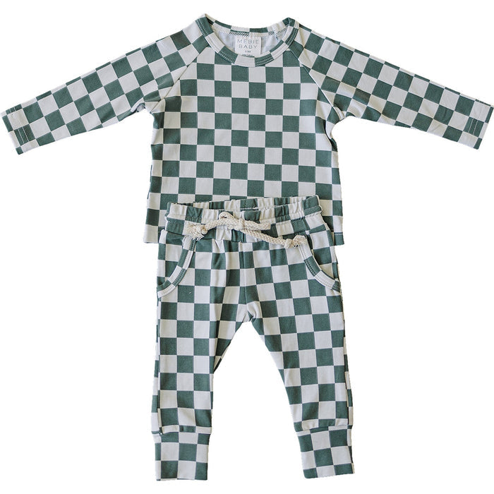 Green Checkered Two-piece Pocket Set