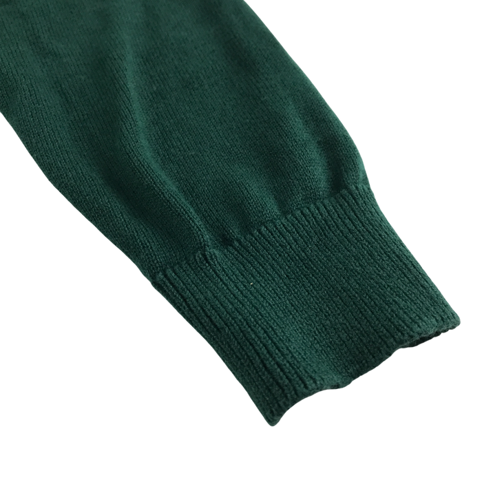 Green girls plain school cardigan