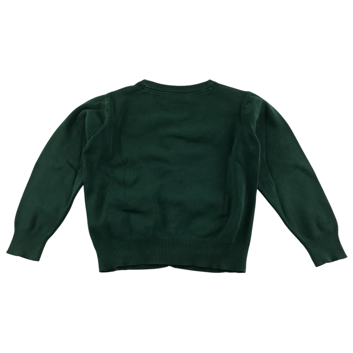 Green girls with pockets school cardigan