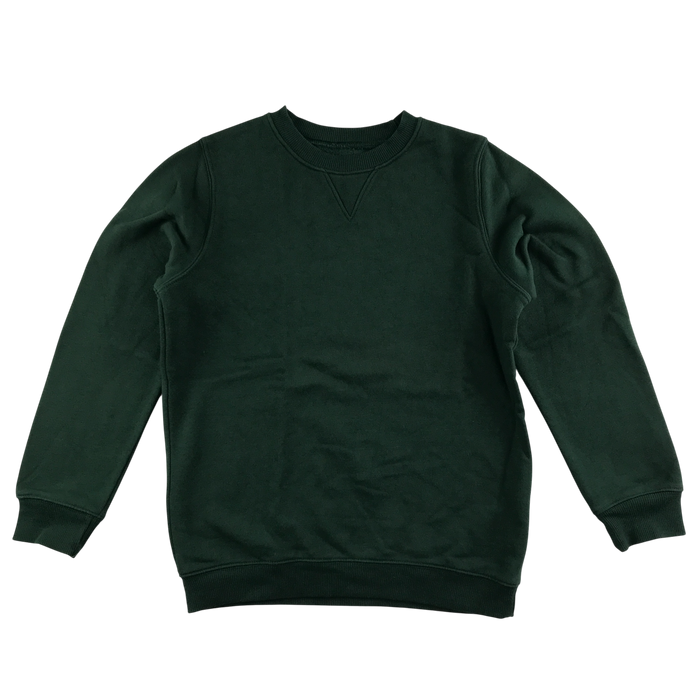 Green unisex crew neck sweatshirt school jumper