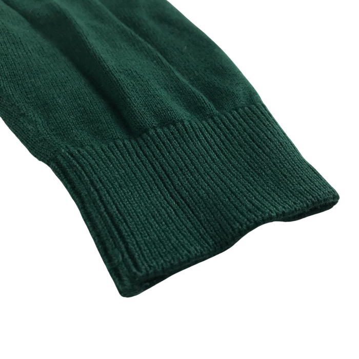 Green unisex v-neck school jumper