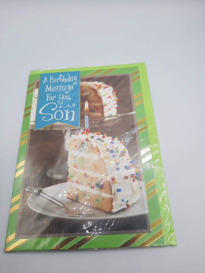 Greeting card For Birthday Message for a Son