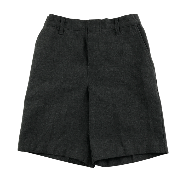 Grey boys adjustable waist school shorts