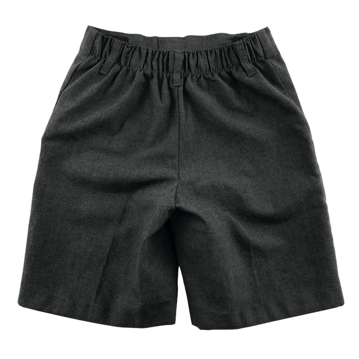 Grey boys adjustable waist school shorts