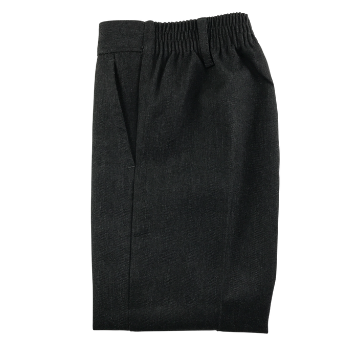 Grey boys elasticated waist school trousers