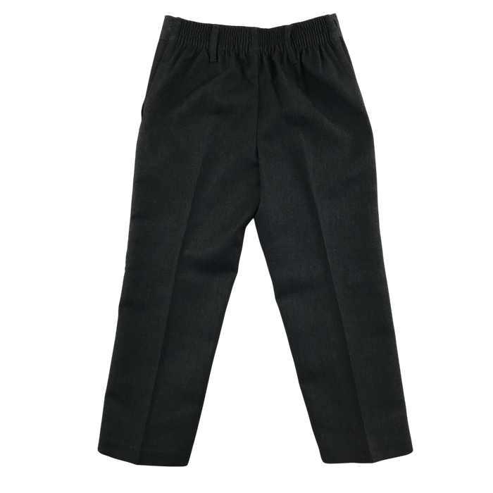 Grey boys elasticated waist school trousers