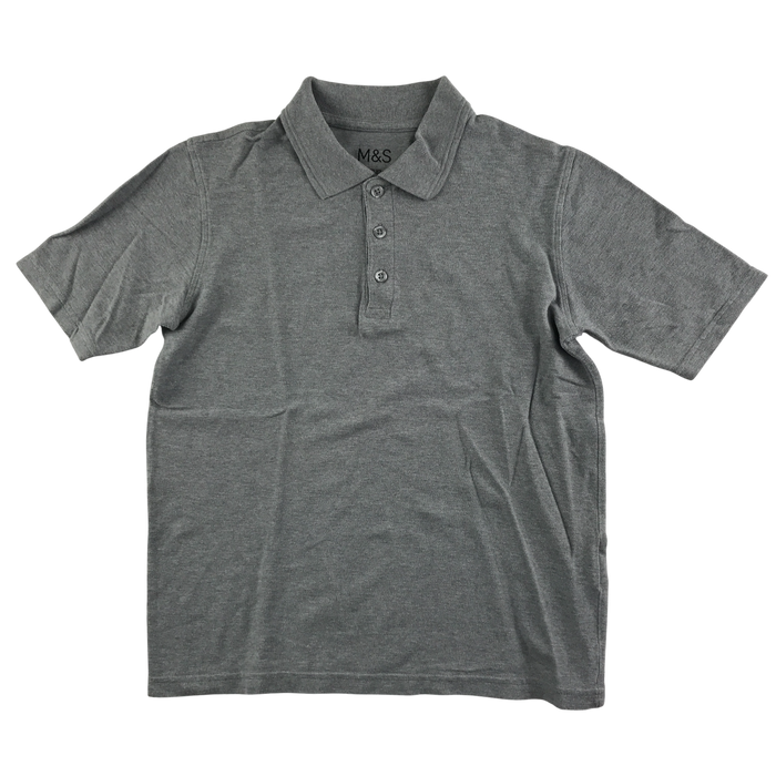 Grey unisex school polo shirt