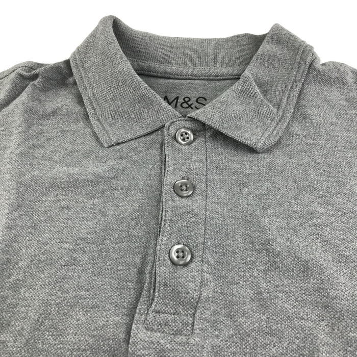 Grey unisex school polo shirt