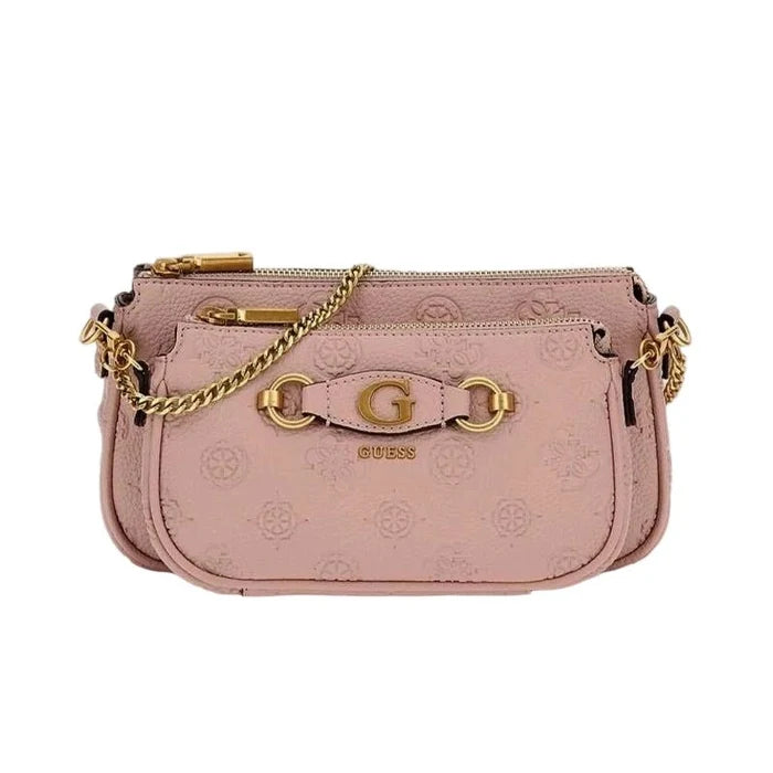 GUESS Izzy Double Pouch Crossbody BAG - PINK - GB211 - Runner