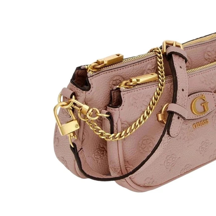GUESS Izzy Double Pouch Crossbody BAG - PINK - GB211 - Runner