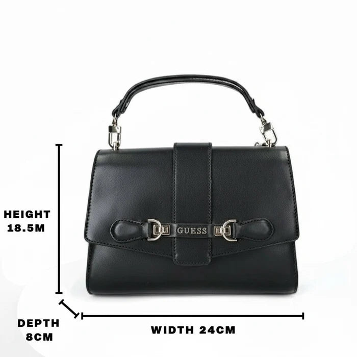 GUESS Nolana Patent Mini Handbag - BLACK - GB331 - Runner