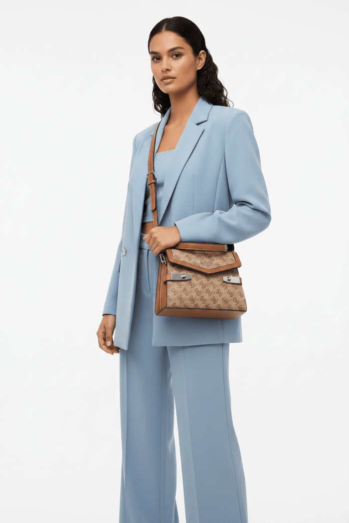 GUESS Zadie Logo Top Handle Flap Bag - Runner