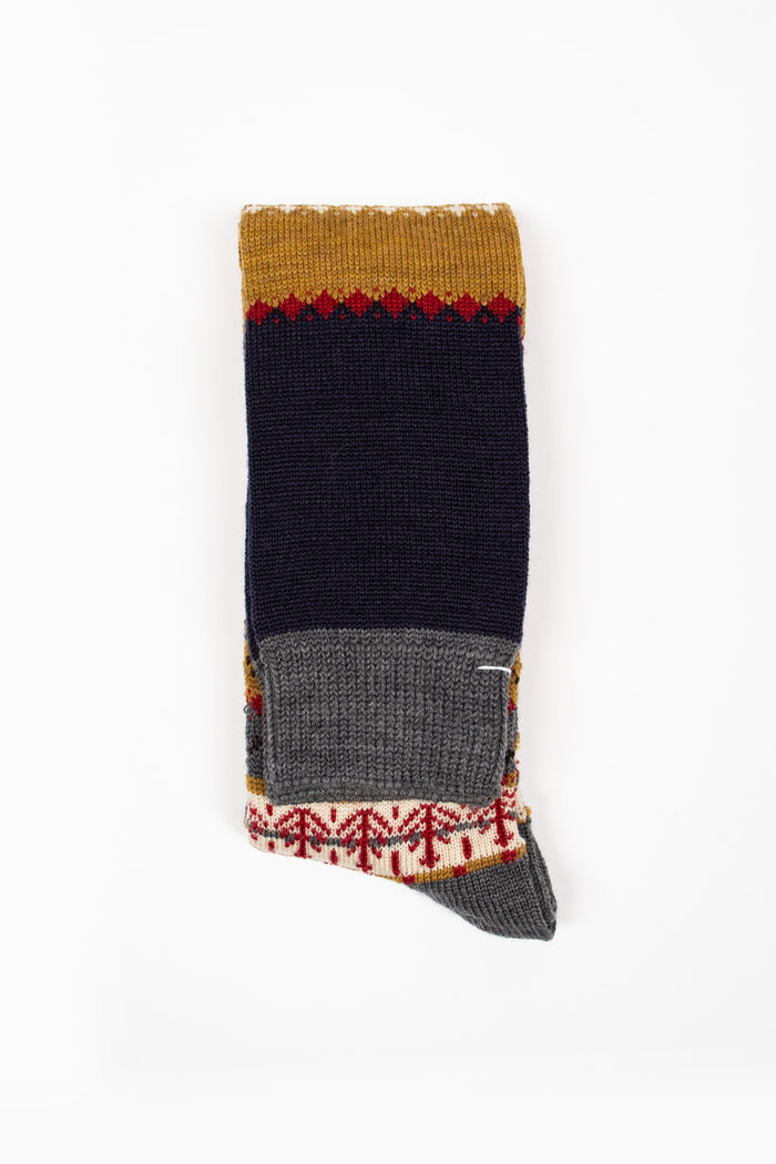 HA-8BHS English Style Knee Socks Grey