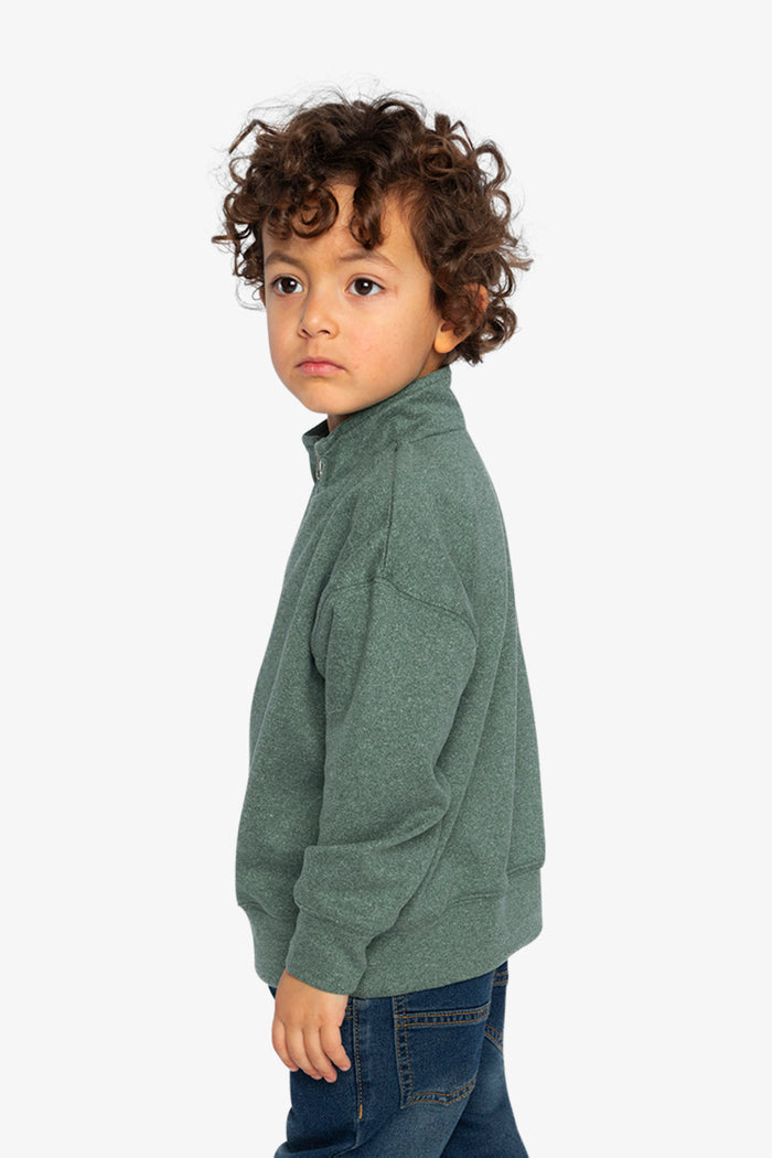 Deux par Deux dark green mock neck sweater, second lookbook view