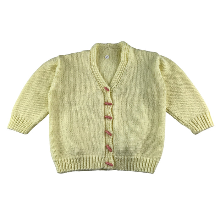 Handknitted 5-6 years white cardigan