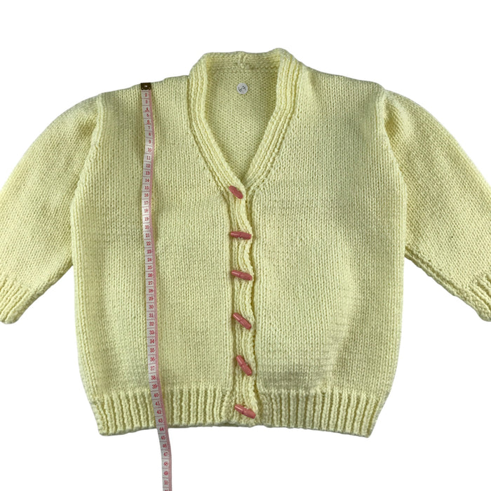 Handknitted 5-6 years white cardigan