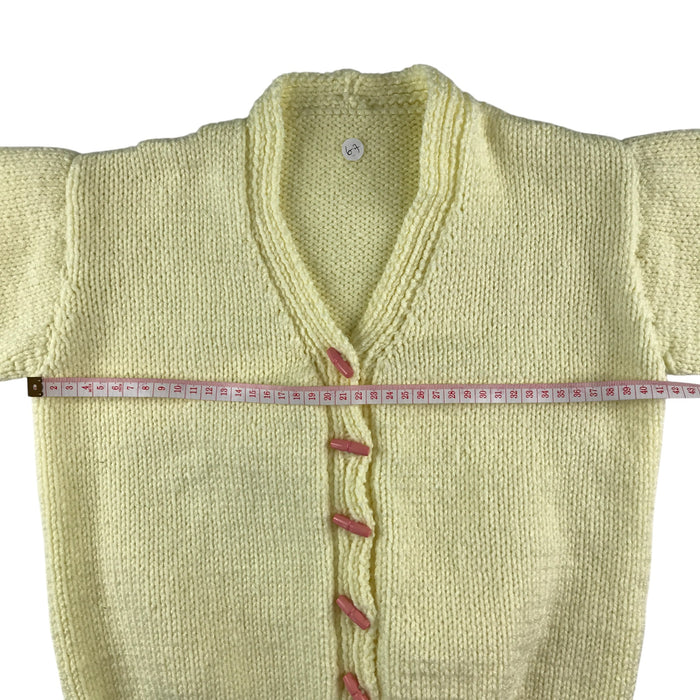 Handknitted 5-6 years white cardigan