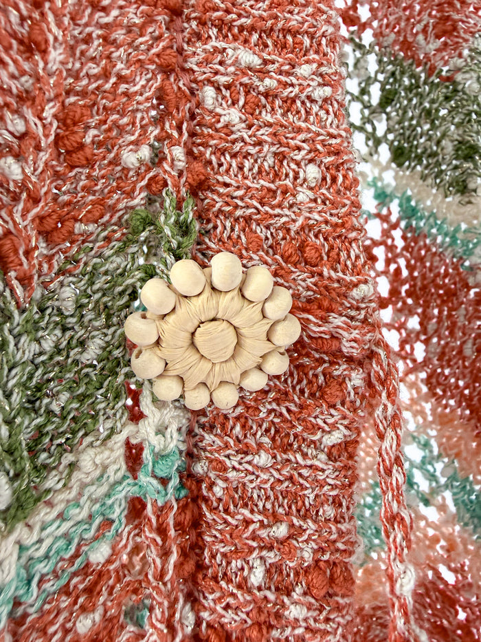 Hayley Menzies Pink Zigzag Andes Boucle Cardigan