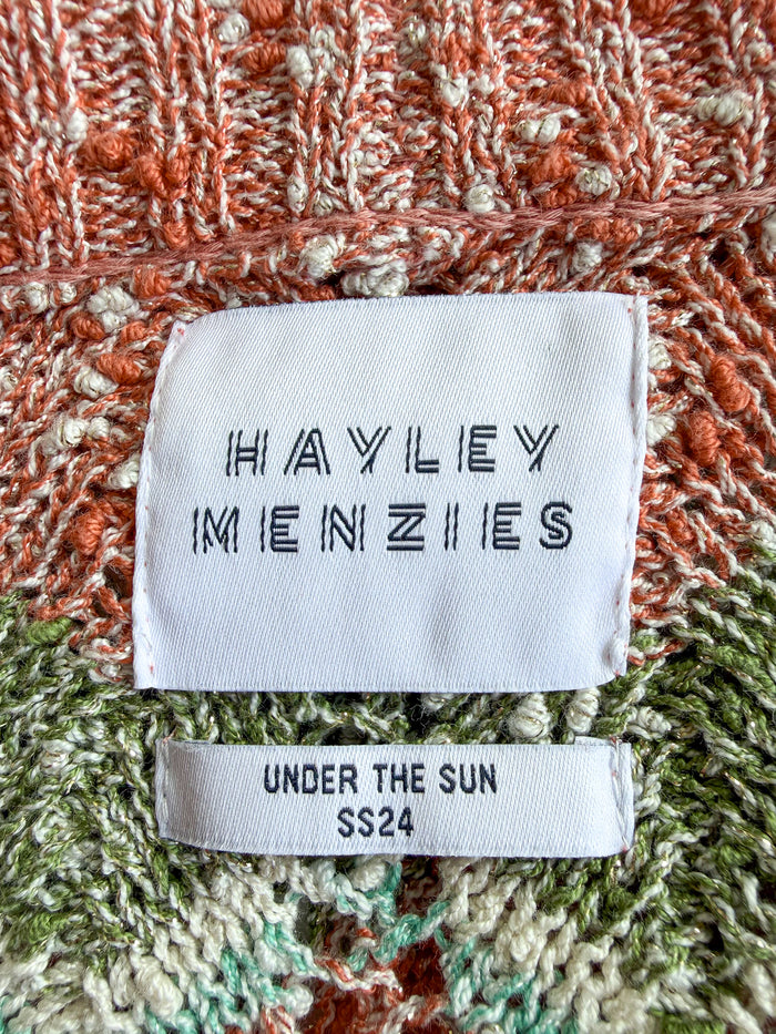 Hayley Menzies Pink Zigzag Andes Boucle Cardigan