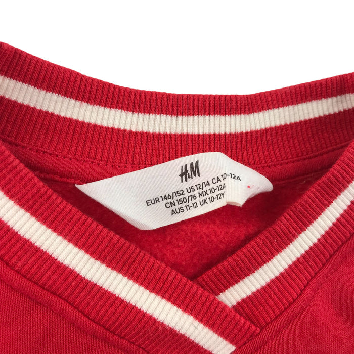 H&M 10-12 years red varsity sweater