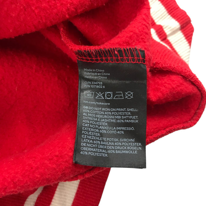 H&M 10-12 years red varsity sweater