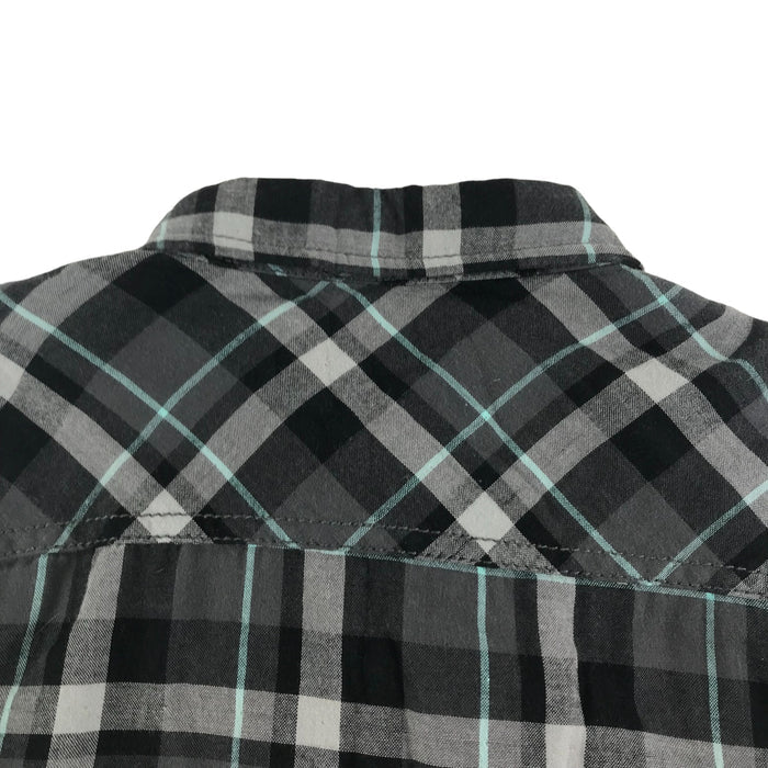 H&M 11 years grey checked buttoned cotton shirt