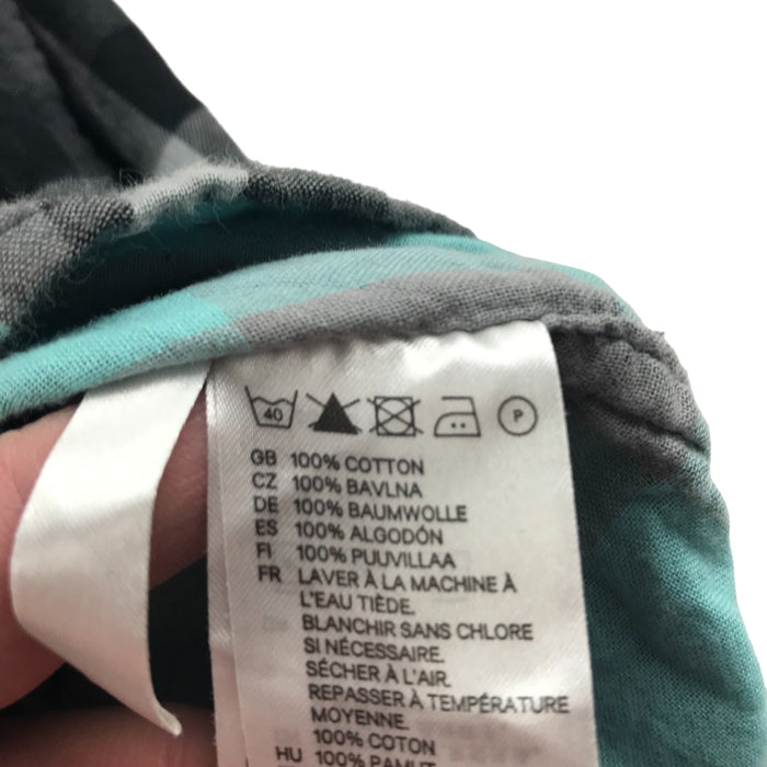 H&M 11 years grey checked buttoned cotton shirt
