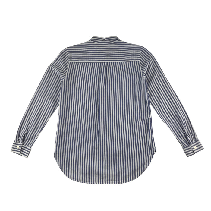 H&M 12-13 years blue and white striped buttoned cotton shirt
