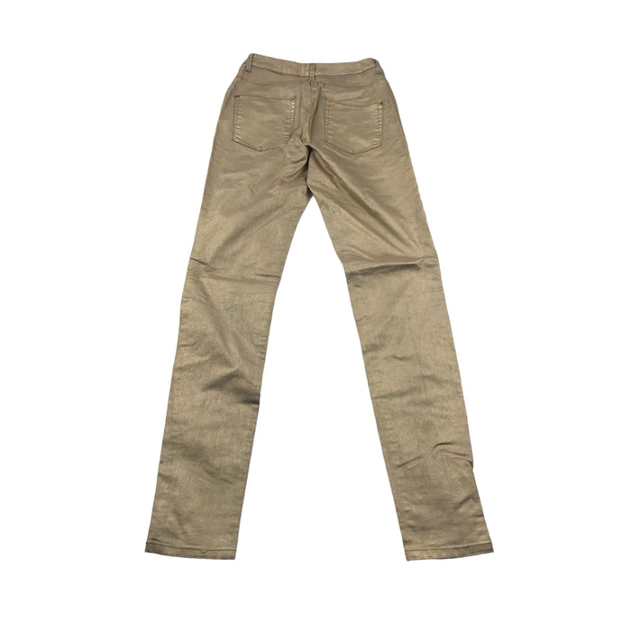 H&M 12-13 years golden metallic skinny trousers