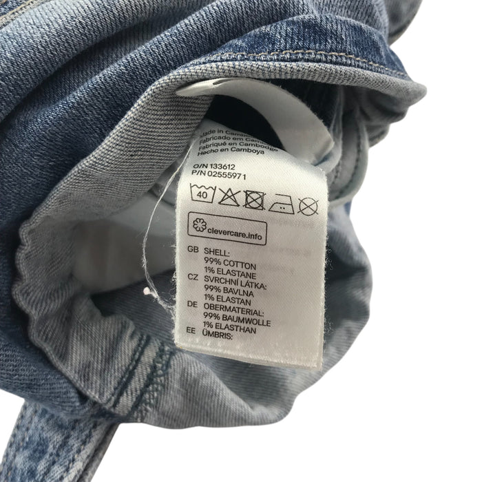 H&M 5-6 years blue denim heart dungaree shorts