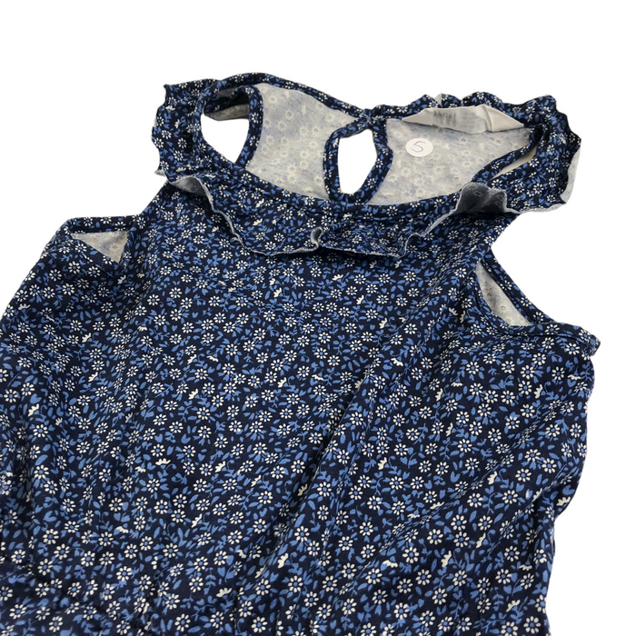 H&M 5-6 years blue floral playsuit