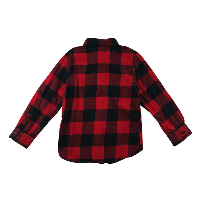 H&M 5-6 years red and black checked buttoned cotton shirt