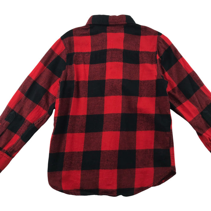 H&M 5-6 years red and black checked buttoned cotton shirt