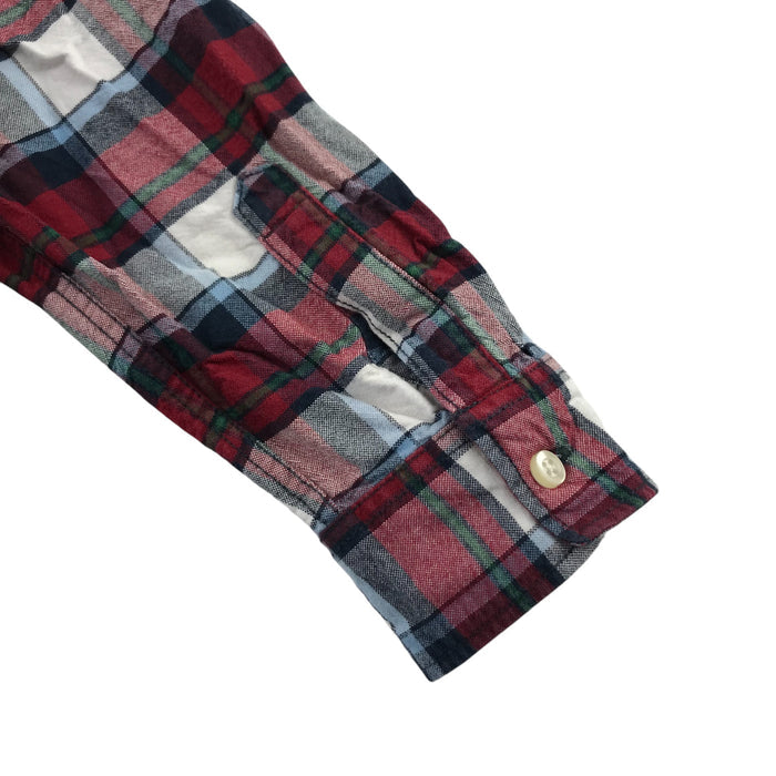 H&M 5-6 years red and white checked buttoned cotton shirt