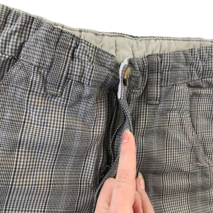 H&M 5 years brown and grey checked adjustable cotton shorts