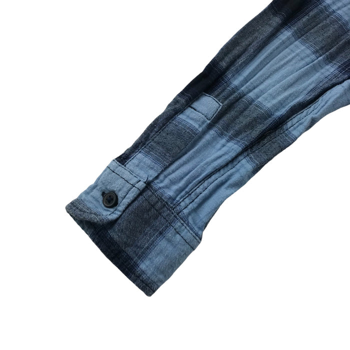 H&M 6-7 years blue checked buttoned shirt
