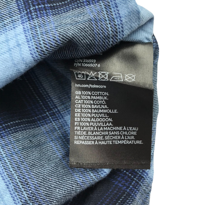 H&M 6-7 years blue checked buttoned shirt