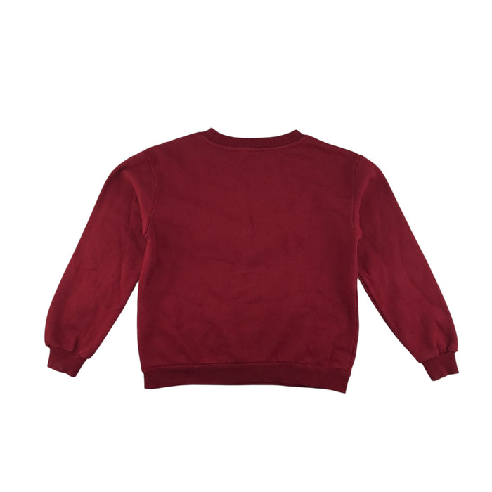 H&M 7-8 years burgundy frilled sweater